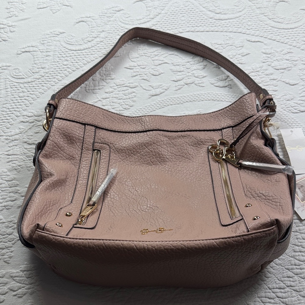 Sophisticated Rose Pink Maise Hobo Shoulder Bag